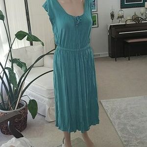 Sea green short sleeve dress